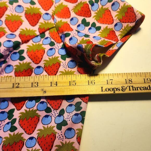 Eva Rose Dress Small Strawberry Retro 50s Rockabilly Cherrygirl Cottagecore - Picture 6 of 9